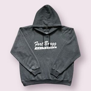Vintage Fort Bragg California Pullover Hoodie - Grey